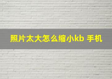 照片太大怎么缩小kb 手机